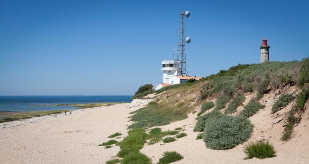 Plage au camping les Baleines 