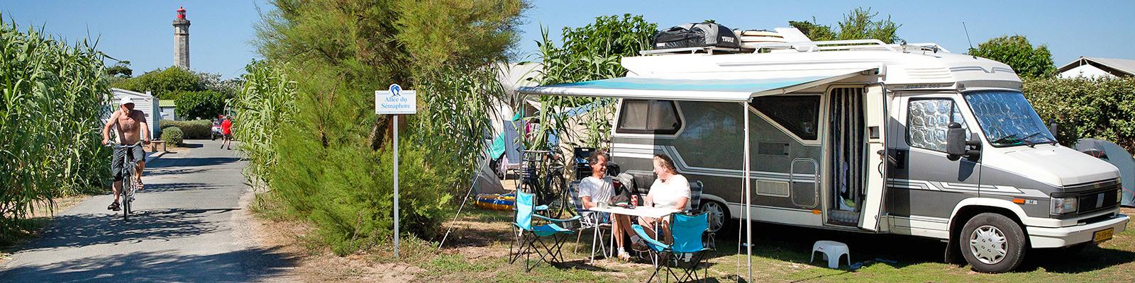 Camping site on the island of R